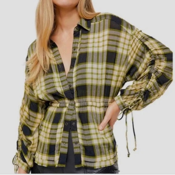 Free People Pacific Dawn Drawstring
Plaid Shirt - Picture 2 of 12